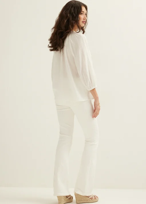 Blouse met geborduurde details