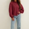 Blouse met jacquard bloemen