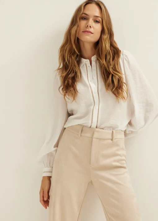 Blouse met lurex details