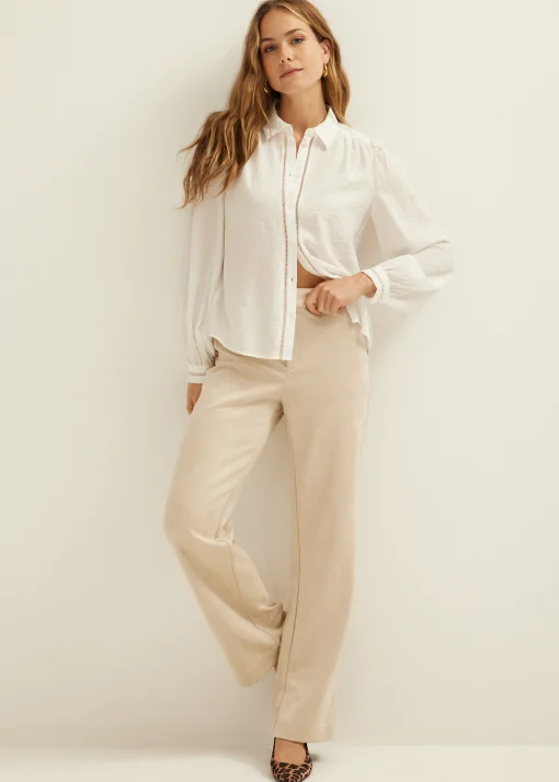 Blouse met lurex details