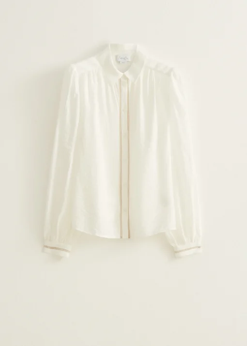Blouse met lurex details