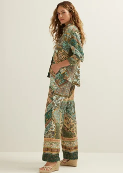 Blouse met scarf print