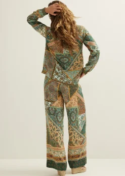 Blouse met scarf print