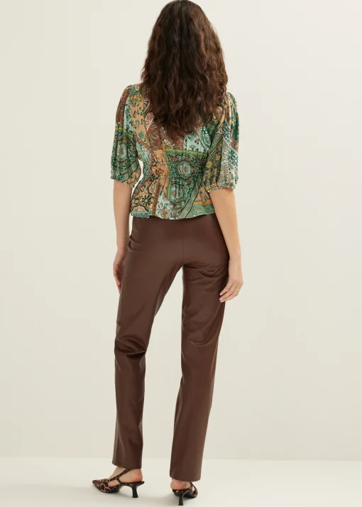 Blouse met striksluiting