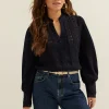 blouse met tape details