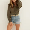 Blouse met tape details