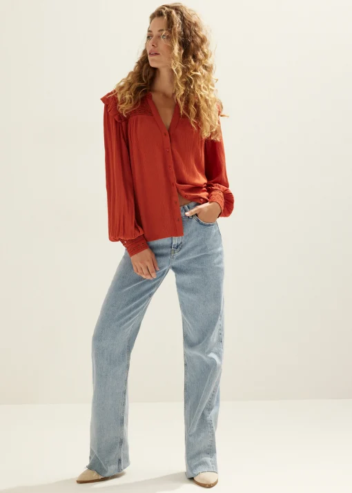 Blouse met tape details