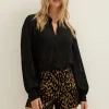 Blouse van chiffon