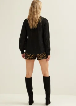 Blouse van chiffon