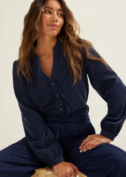 Blouse van corduroy