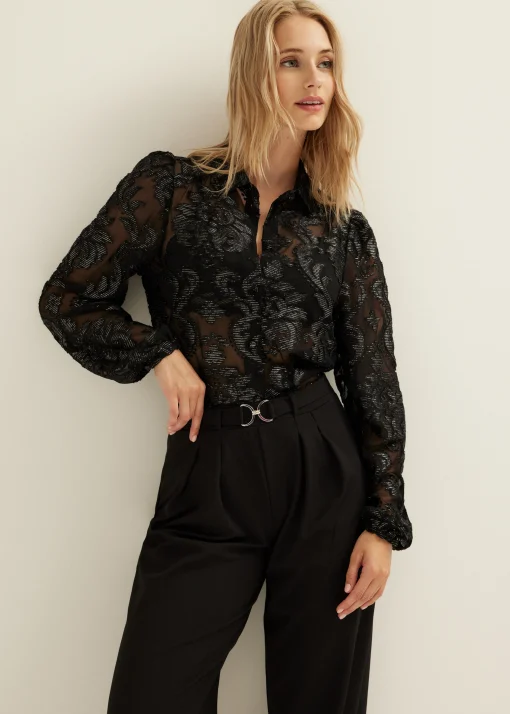 Blouse van mesh