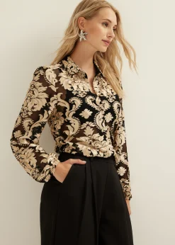 Blouse van mesh