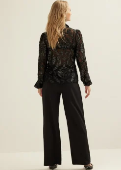 Blouse van mesh