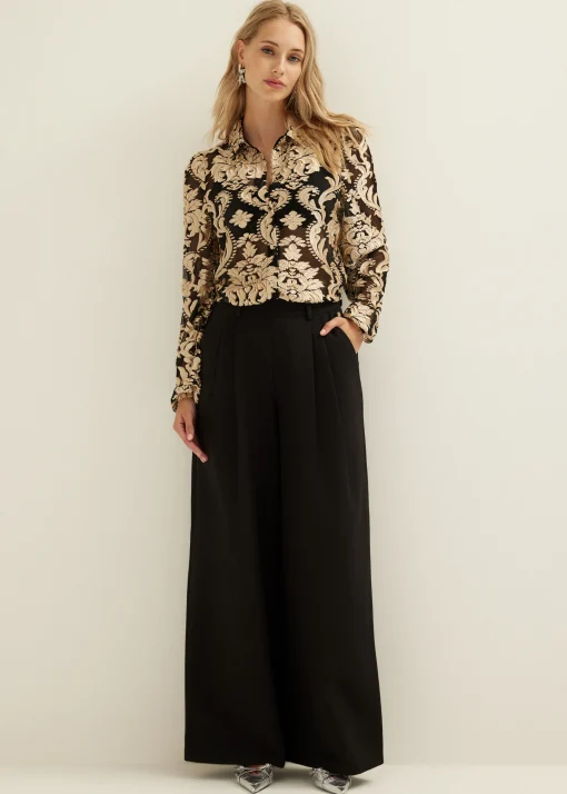 Blouse van mesh