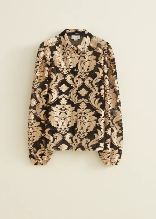 Blouse van mesh
