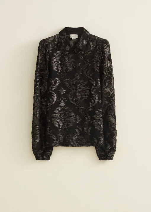 Blouse van mesh