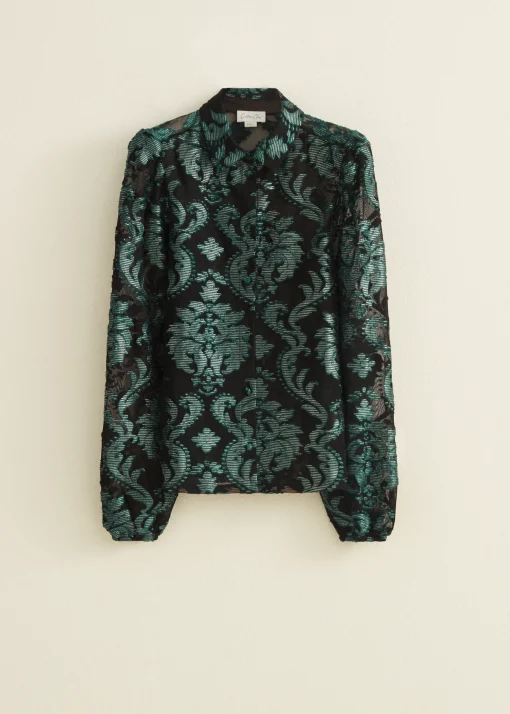 Blouse van mesh