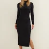 Bodycon jurk gerimpelde details