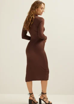 Bodycon jurk gerimpelde details