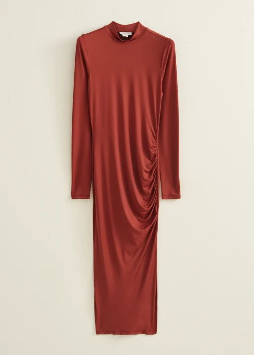 Bodycon jurk gerimpelde details