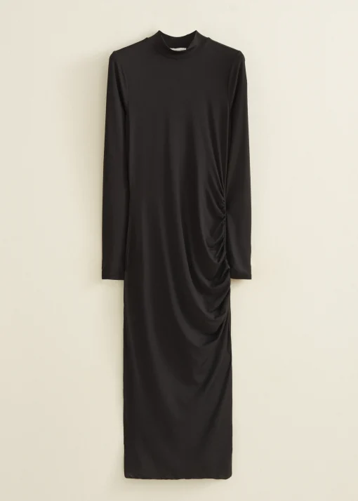 Bodycon jurk gerimpelde details
