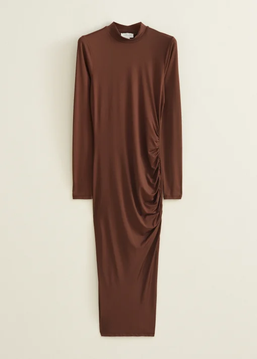 Bodycon jurk gerimpelde details