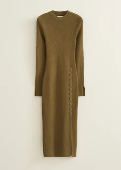 Bodycon jurk met knopen