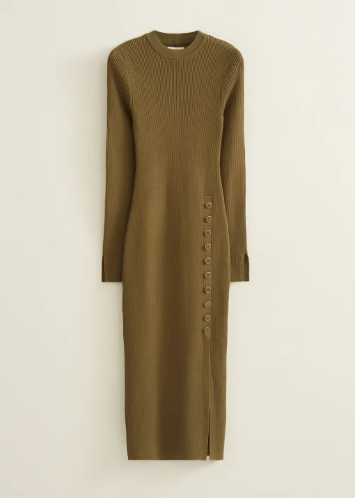 Bodycon jurk met knopen