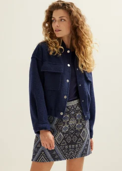Bomberjack met wol look