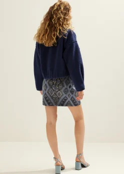 Bomberjack met wol look