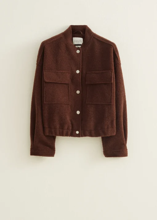 Bomberjack met wol look