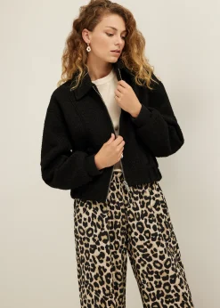 Bomberjack van boucle mix