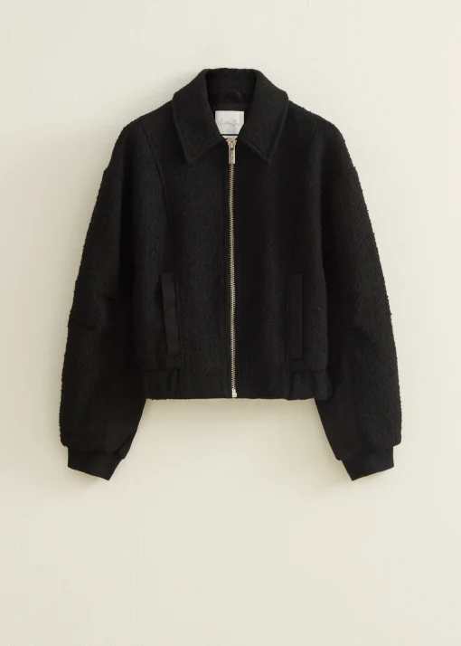 Bomberjack van boucle mix