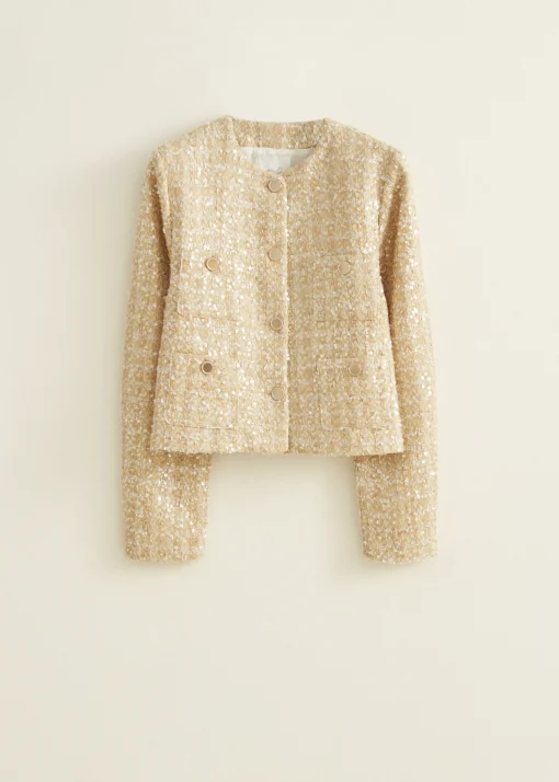 Boucle jasje met pailletten