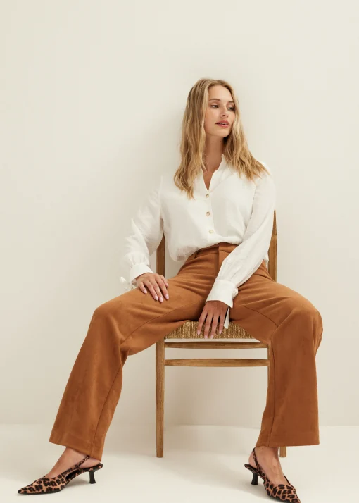 Broek van suedine