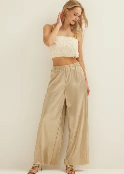 Crop top met pailletten