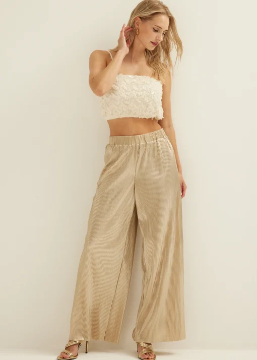Crop top met pailletten