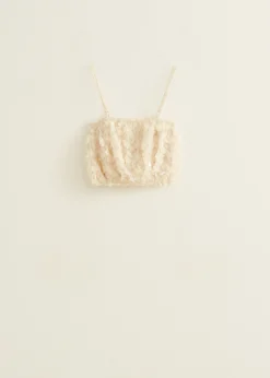 Crop top met pailletten