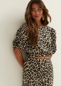 Crop top met print