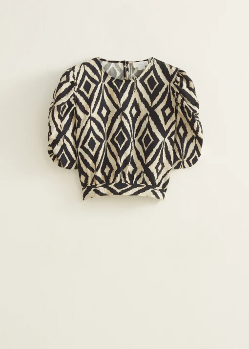 Crop top met print