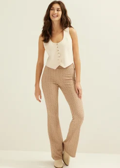 Flare broek met print