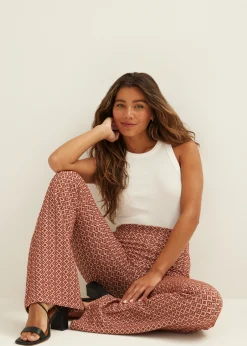 Flare broek met print