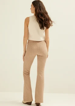 Flare broek met print
