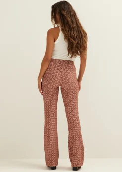 Flare broek met print