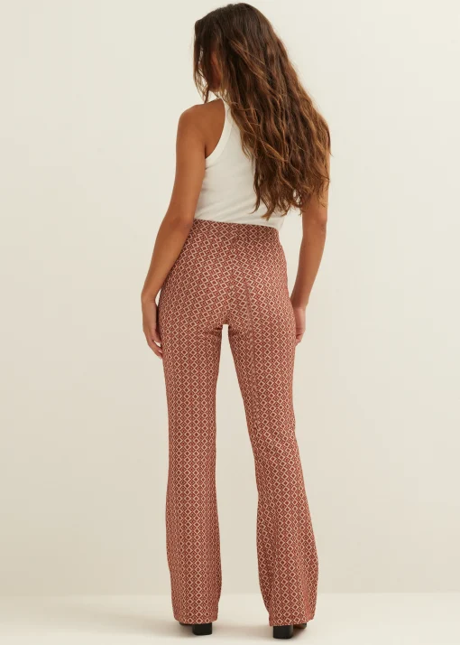 Flare broek met print