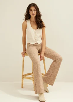 Flare broek met print