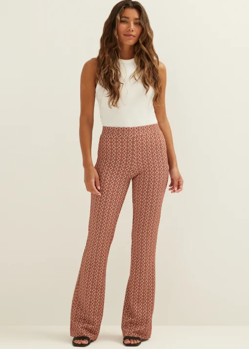 Flare broek met print