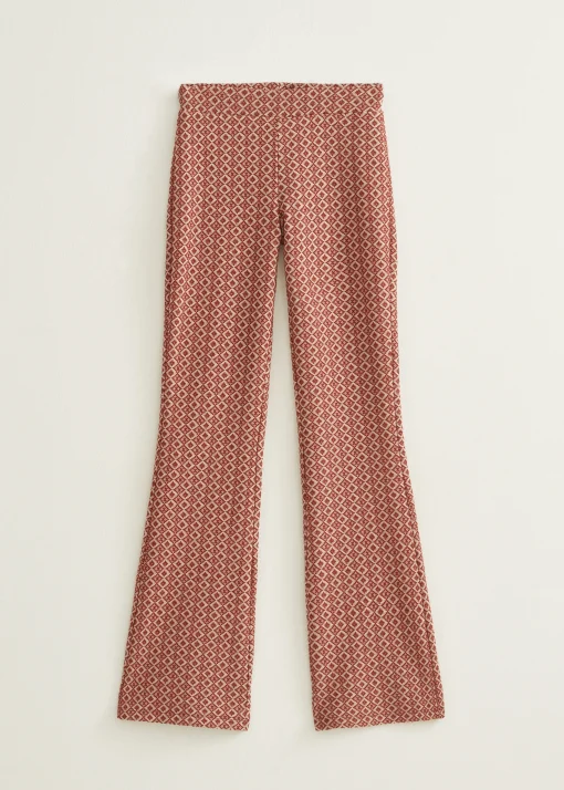 Flare broek met print