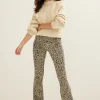 Flared broek leopard