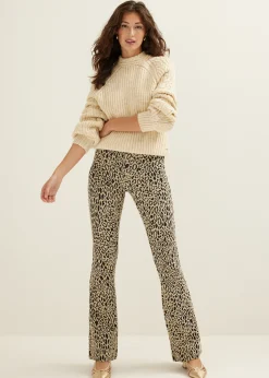 Flared broek leopard